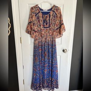 DR2 Patterned Maxi Dress Medium